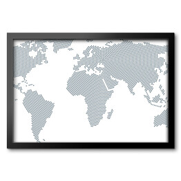 Biało szara mapa świata