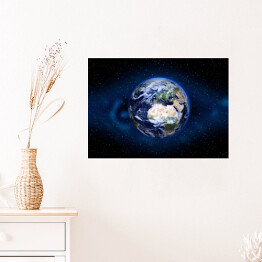 Plakat Planeta Ziemia na ciemnym tle