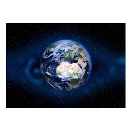 Plakat Planeta Ziemia na ciemnym tle