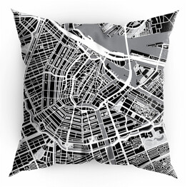 Poduszka Mapa miasta Amsterdam