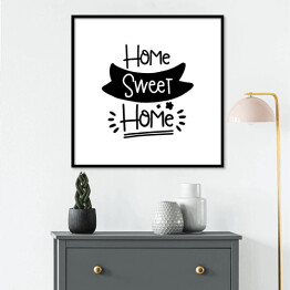 Plakat w ramie "Dom, kochany dom" - typografia