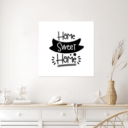 Plakat samoprzylepny "Dom, kochany dom" - typografia