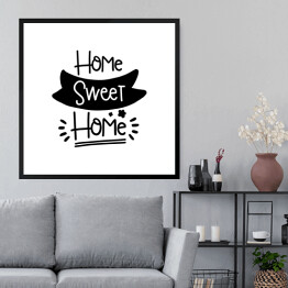 Obraz w ramie "Dom, kochany dom" - typografia