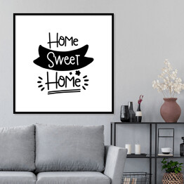 Plakat w ramie "Dom, kochany dom" - typografia