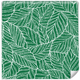 Tapeta samoprzylepna w rolce Elegancki zielony wzór liści