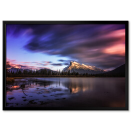 Plakat w ramie Zachód słońca w Vermillion Lakes, Banff