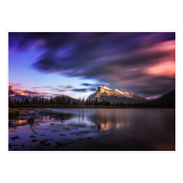 Plakat Zachód słońca w Vermillion Lakes, Banff