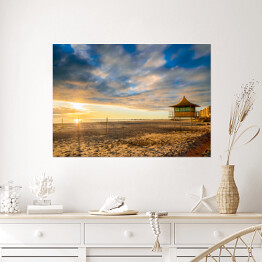 Plakat Glenelg Beach o zachodzie słońca