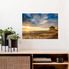 Plakat samoprzylepny Glenelg Beach o zachodzie słońca