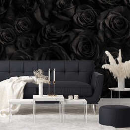 Fototapeta samoprzylepna Czarne dekoracyjne róże