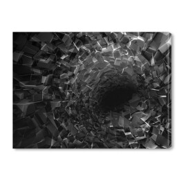 Obraz na płótnie Abstrakcyjny cyfrowy ciemny tunel