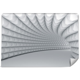 Fototapeta winylowa zmywalna Biały tunel z piramidami 3D