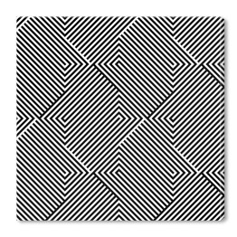 Obraz na płótnie Mozaika z kwadratów w czarno białe linie