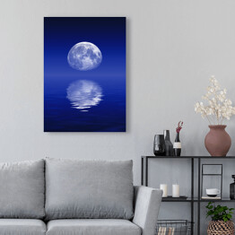 Obraz na płótnie Księżyc odbijający się w morzu