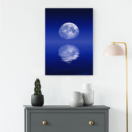 Obraz na płótnie Księżyc odbijający się w morzu
