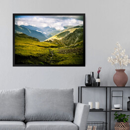 Obraz w ramie Piękny górski krajobraz w Rumunii