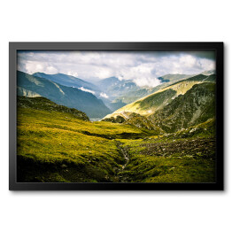 Obraz w ramie Piękny górski krajobraz w Rumunii