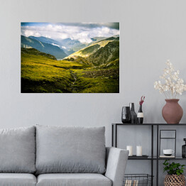 Plakat Piękny górski krajobraz w Rumunii