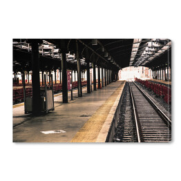 Obraz na płótnie Pociąg na stacji Hoboken w New Jersey