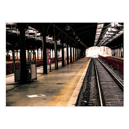 Plakat Pociąg na stacji Hoboken w New Jersey
