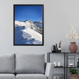 Obraz w ramie Zaśnieżone szczyty Tatrzańskich gór