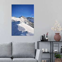 Plakat samoprzylepny Zaśnieżone szczyty Tatrzańskich gór