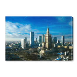 Obraz na płótnie Panorama Warszawy w pięknych kolorach