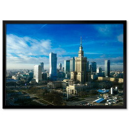 Plakat w ramie Panorama Warszawy w pięknych kolorach