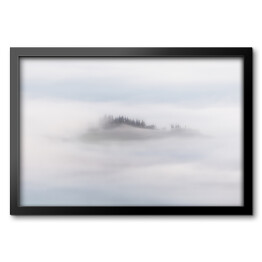 Obraz w ramie Poranna mgła nad lasem
