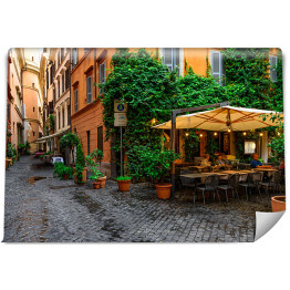 Fototapeta samoprzylepna Widok na urokliwą uliczkę w Rzymie 