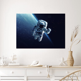 Plakat samoprzylepny Astronauta w przestrzeni kosmicznej