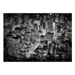 Plakat samoprzylepny Jasne światła miasta Nowego Jorku, USA