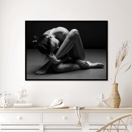 Plakat w ramie Naga kobieta - fotografia kobiecego ciała