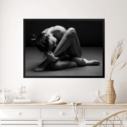 Obraz w ramie Naga kobieta - fotografia kobiecego ciała
