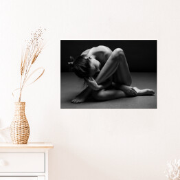 Plakat samoprzylepny Naga kobieta - fotografia kobiecego ciała