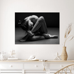 Plakat samoprzylepny Naga kobieta - fotografia kobiecego ciała