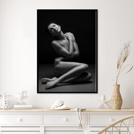 Plakat w ramie Fotografia artystyczna kobiecego nagiego ciała
