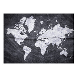 Plakat Jasny zarys kontynentów na tle w stylu grunge