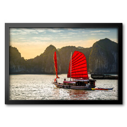 Obraz w ramie Zatoka Ha Long, Wietnam