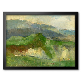 Obraz w ramie Wiosenne wzgórze - akwarela