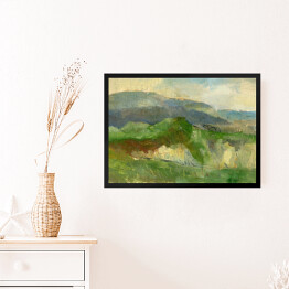 Obraz w ramie Wiosenne wzgórze - akwarela
