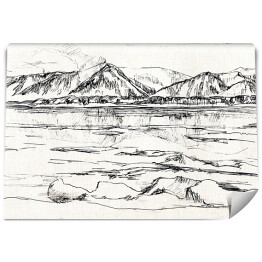 Fototapeta winylowa zmywalna Lód na rzece - szkic