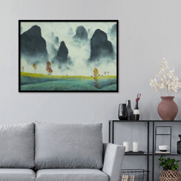 Plakat w ramie Krajobraz gór w Chinach