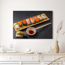 Obraz na płótnie Autentyczne wykwintne paluszki sushi