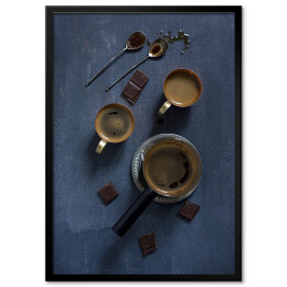 Plakat w ramie Proces parzenia kawy