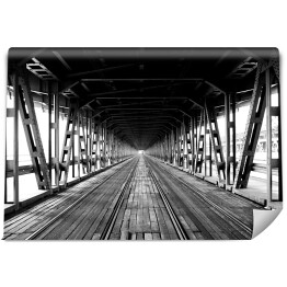 Fototapeta winylowa zmywalna Mroczny most z torami