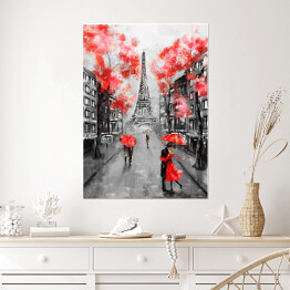 Plakat samoprzylepny Spacer ulicami Paryża 