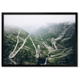 Plakat w ramie Droga Trollstigen w Norwegi