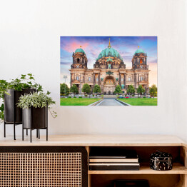 Plakat samoprzylepny Pastelowe niebo nad Katedrą w Berlinie 