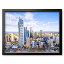 Obraz w ramie Widok z lotu ptaka w Queensland Gold Coast w Australii
